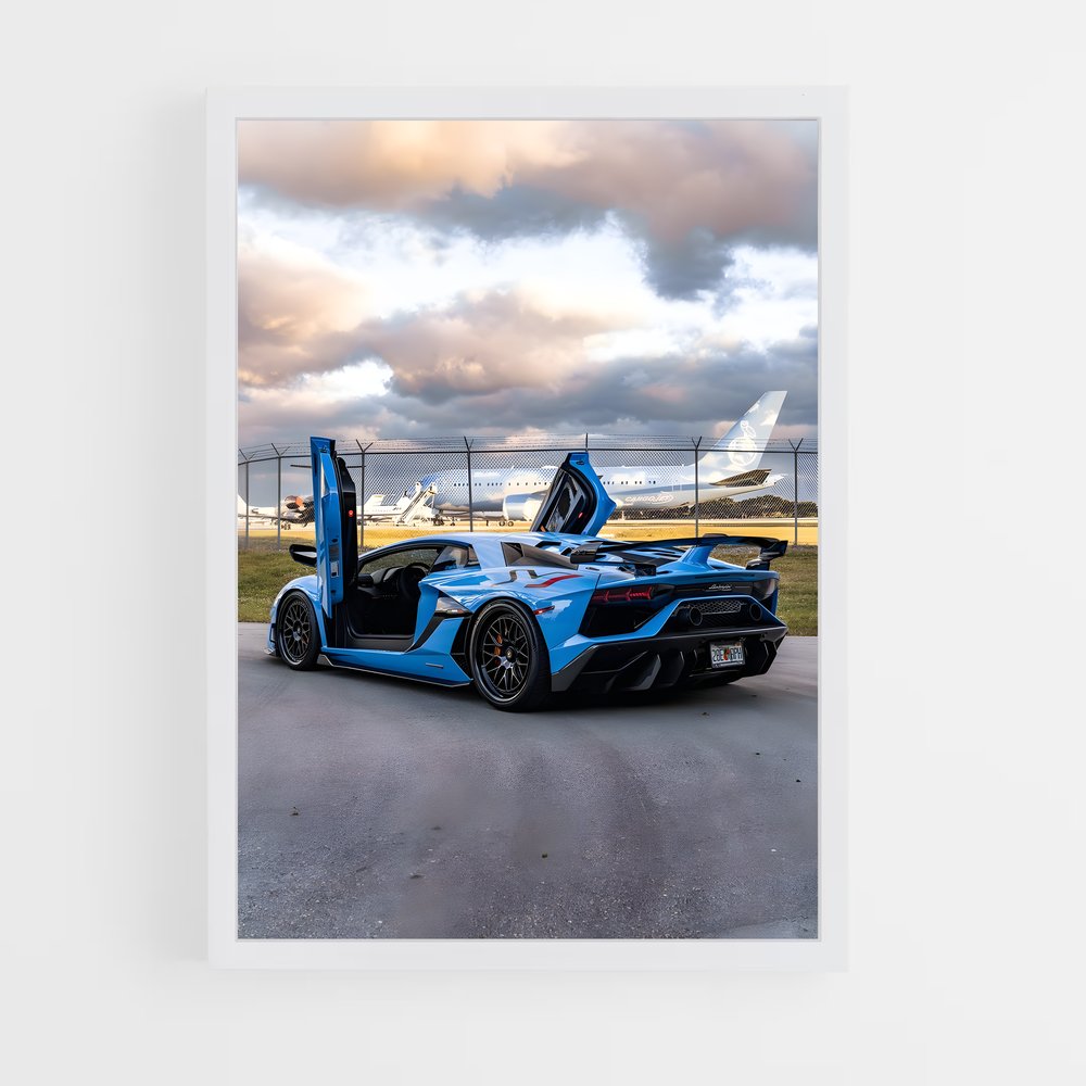 Poster Aventador svj avion – affiche Lamborghini (vue 3)